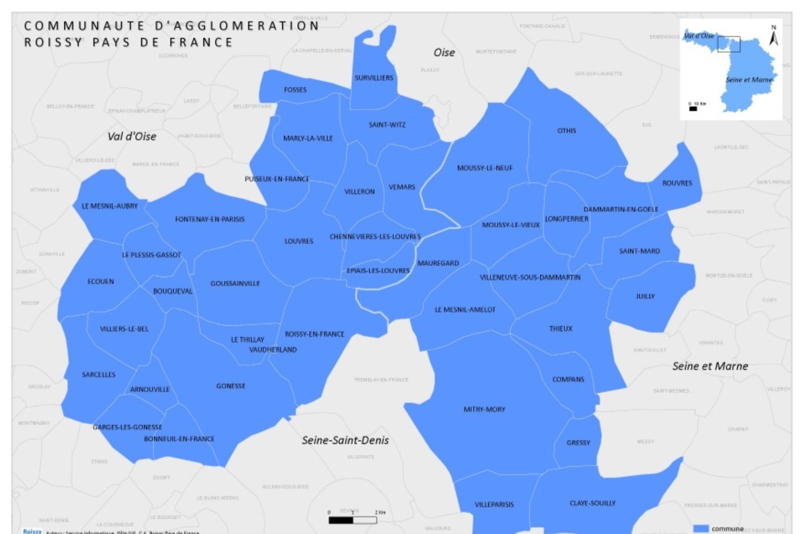 Zone couverte par le dispositif